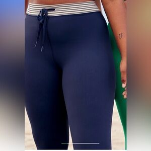 Aerie Navy Ribbed Leggings